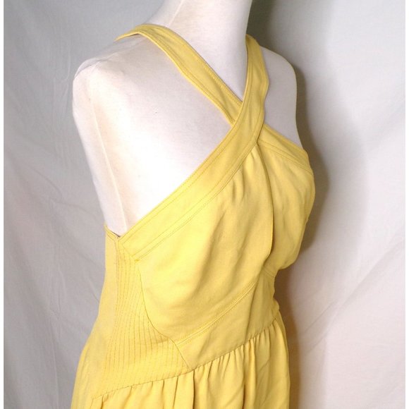 🆕REISS Orla Halter Midi Dress Yellow 10 - Picture 11 of 15